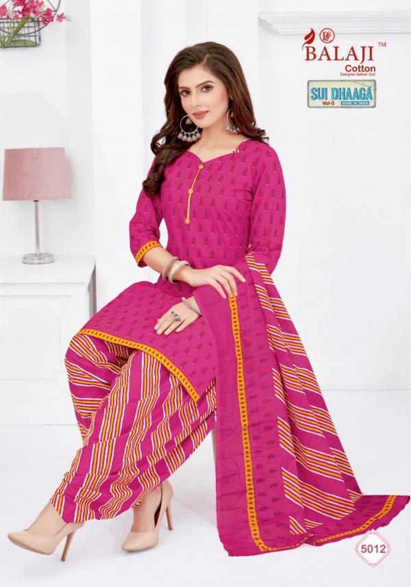 Balaji Sui Dhaga Vol-5 Cotton Designer Printed Patiyala Dress Material